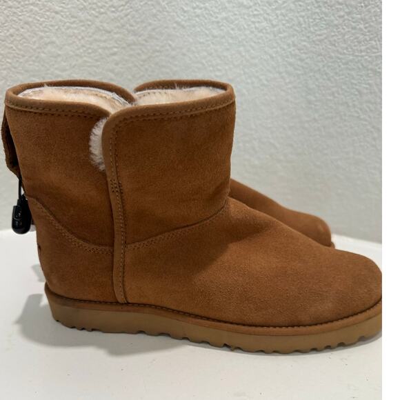 UGGS Cory II New $150 Genuine Shearling Lined Boot Fall Winter Chestnut Size 5.5 - Picture 7 of 9